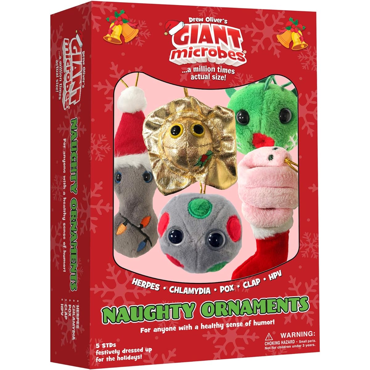 GIANTmicrobes Naughty Ornament Gift Box