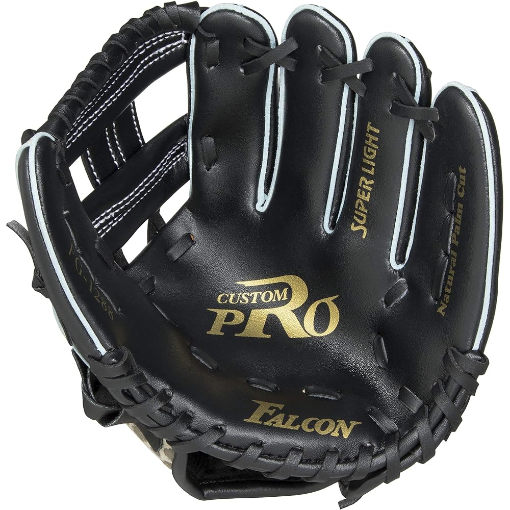 Falcon Soft Glove LH (Right Throwing) for Boys and Lower Grades FG-1288 Black x Animal S