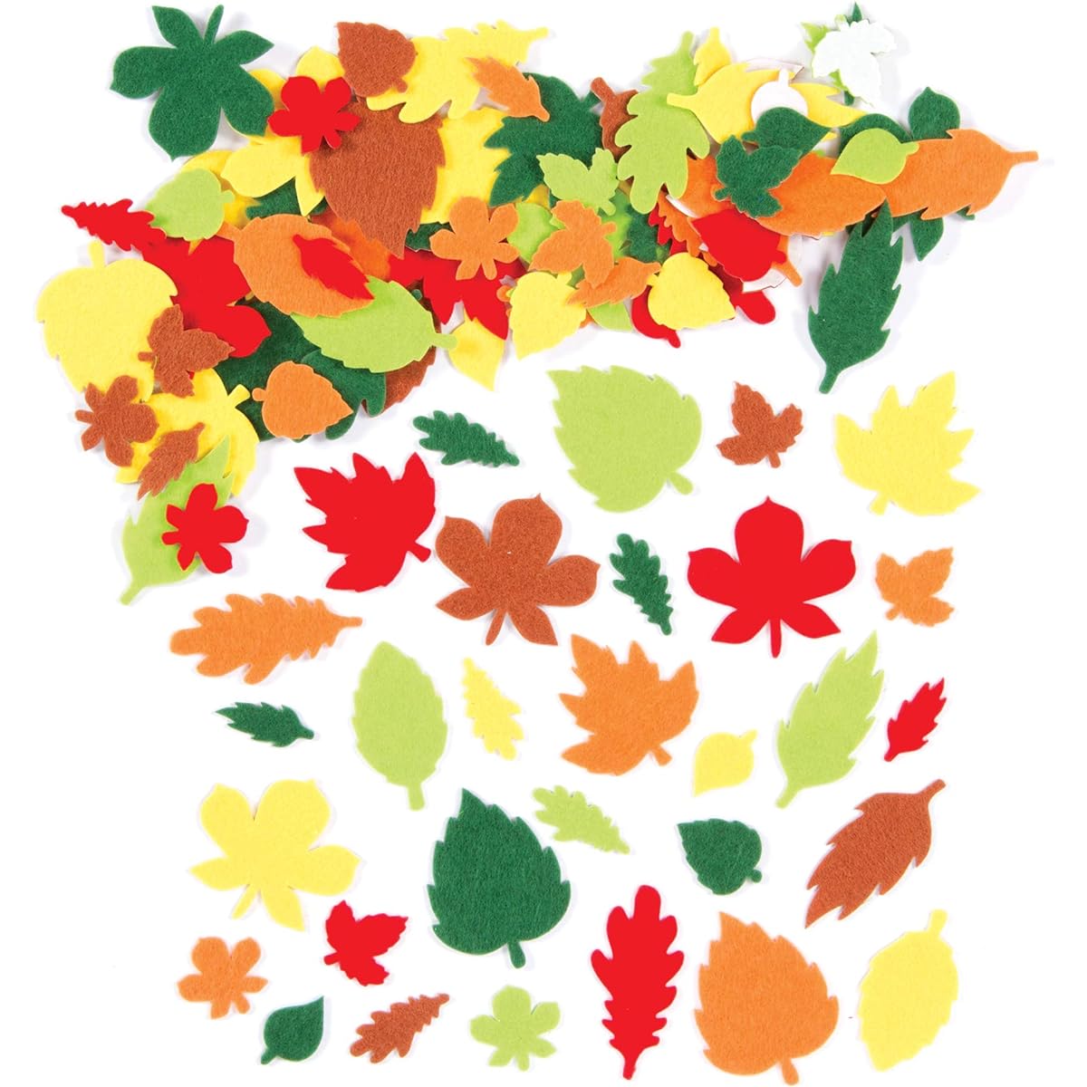 Leaf felt stickers (144 sheets) for making lovely, heartfelt handmade cards and children's crafts
