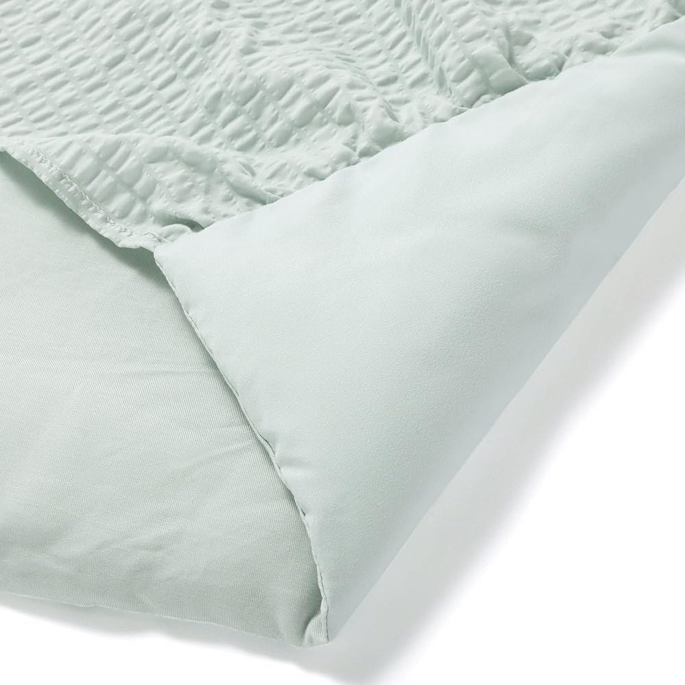 Francfranc Fluffy Cooling Bed Pad Gathered Single Light Green