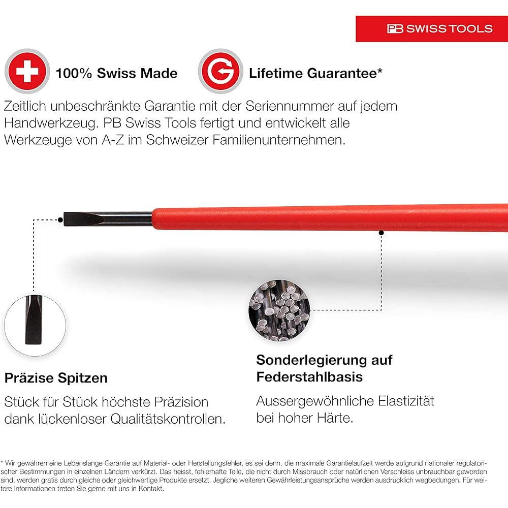 PB SWISS TOOLS 3 Piece Swiss Grip Classic Type Insulated Phillips Screwdriver Set Paper Box 5548.CBB