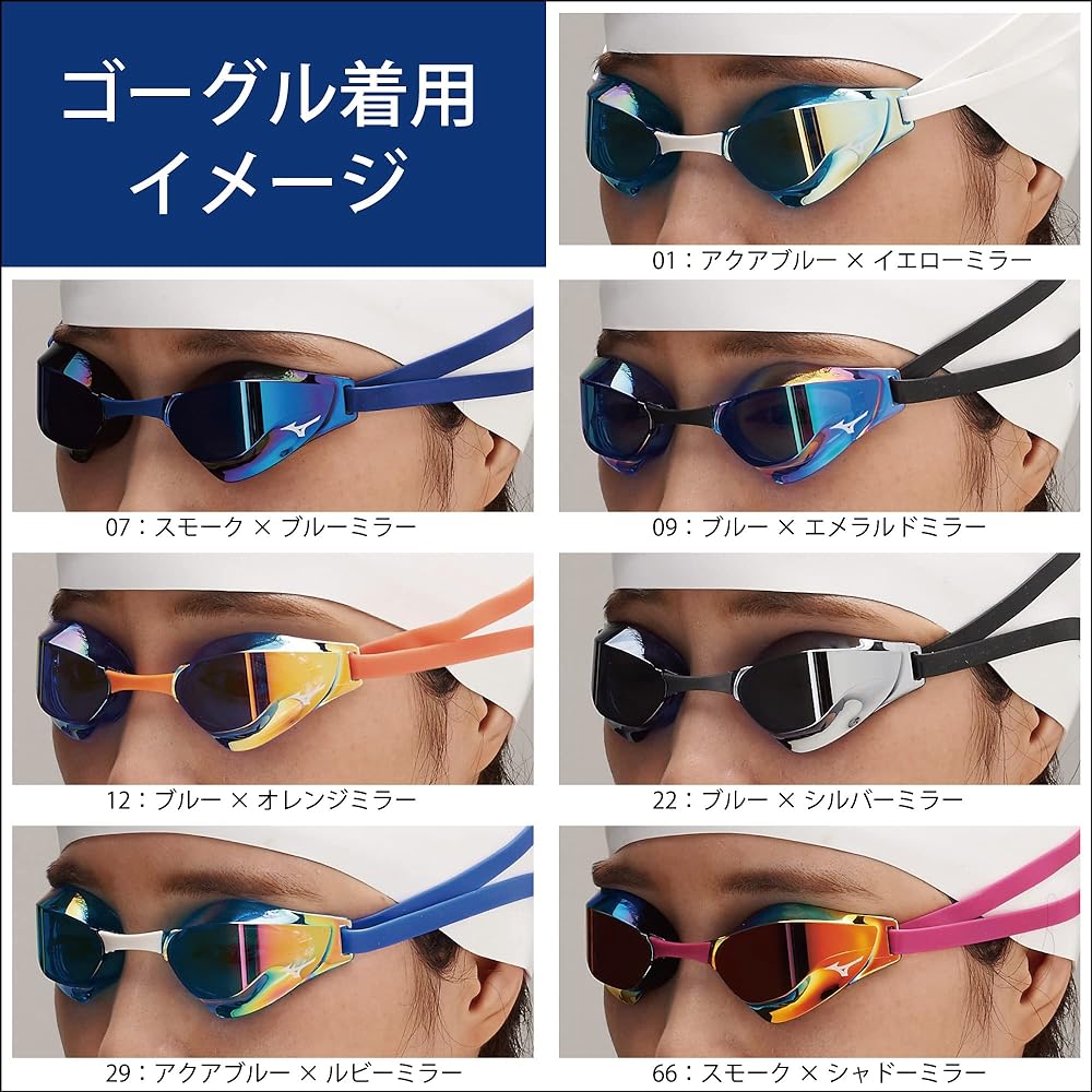 MIZUNO Swimming Goggles Swim Goggles Unisex GX/SONIC EYE J (Non-cushion) FINA Approved N3JE9001