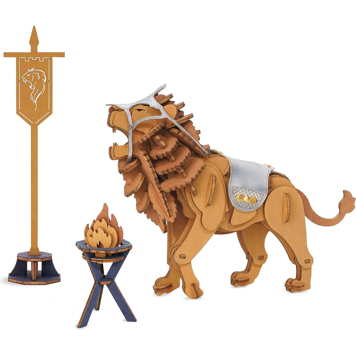 Rowood 3D Puzzle for Adults DIY Wooden Model Building Kit Stem Projects Gift for 8 Year Old Boys Lion
