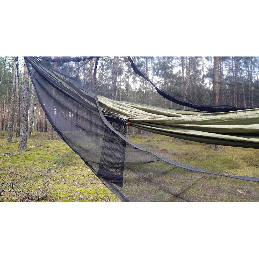 [BUSHMEN Travel Gear] [BUSHMEN Travel Gear] JUNGLE Hammock set Jungle Hammock Set [All-in-one set of hammock + mosquito net + tree hugger + carabiner] Genuine Japanese product