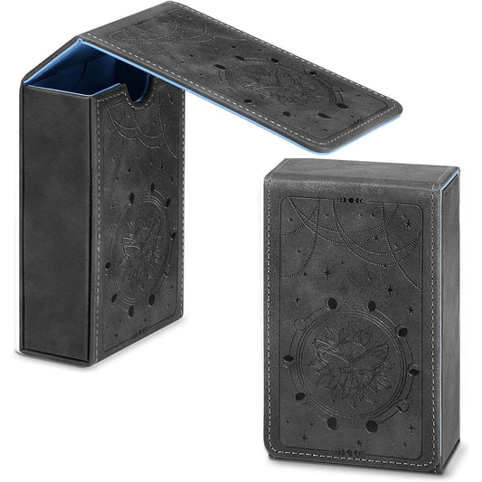 PU Leather Tarot Card Case Moon Design Playing Cards Holder Tarot Deck Protective Case Fits Most Standard Size Tarot Cards Playing Cards Gothic Oracle Cards (Star Style)