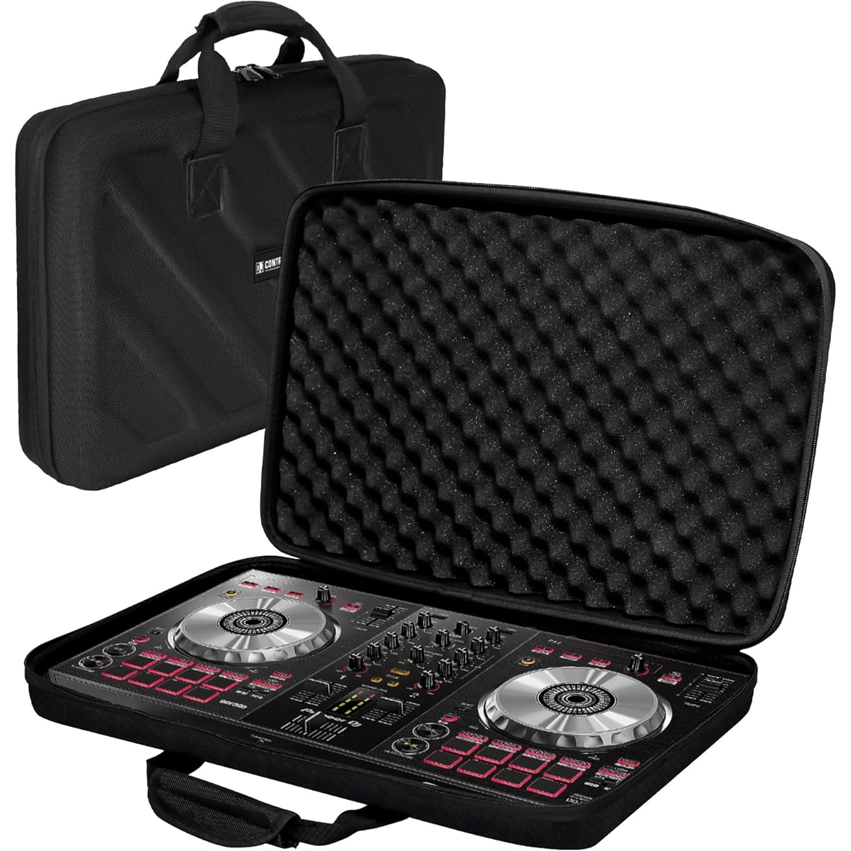 LVKAYCE Hard Case for Pioneer DJ Controller DDJ-FLX4/DDJ-400/DDJ-SB2/DDJ-200/DDJ-SB3/DDJ-RB Protective Carrying Storage Bag, Black (S-20.8 x 14.5 x 3.5 inches)