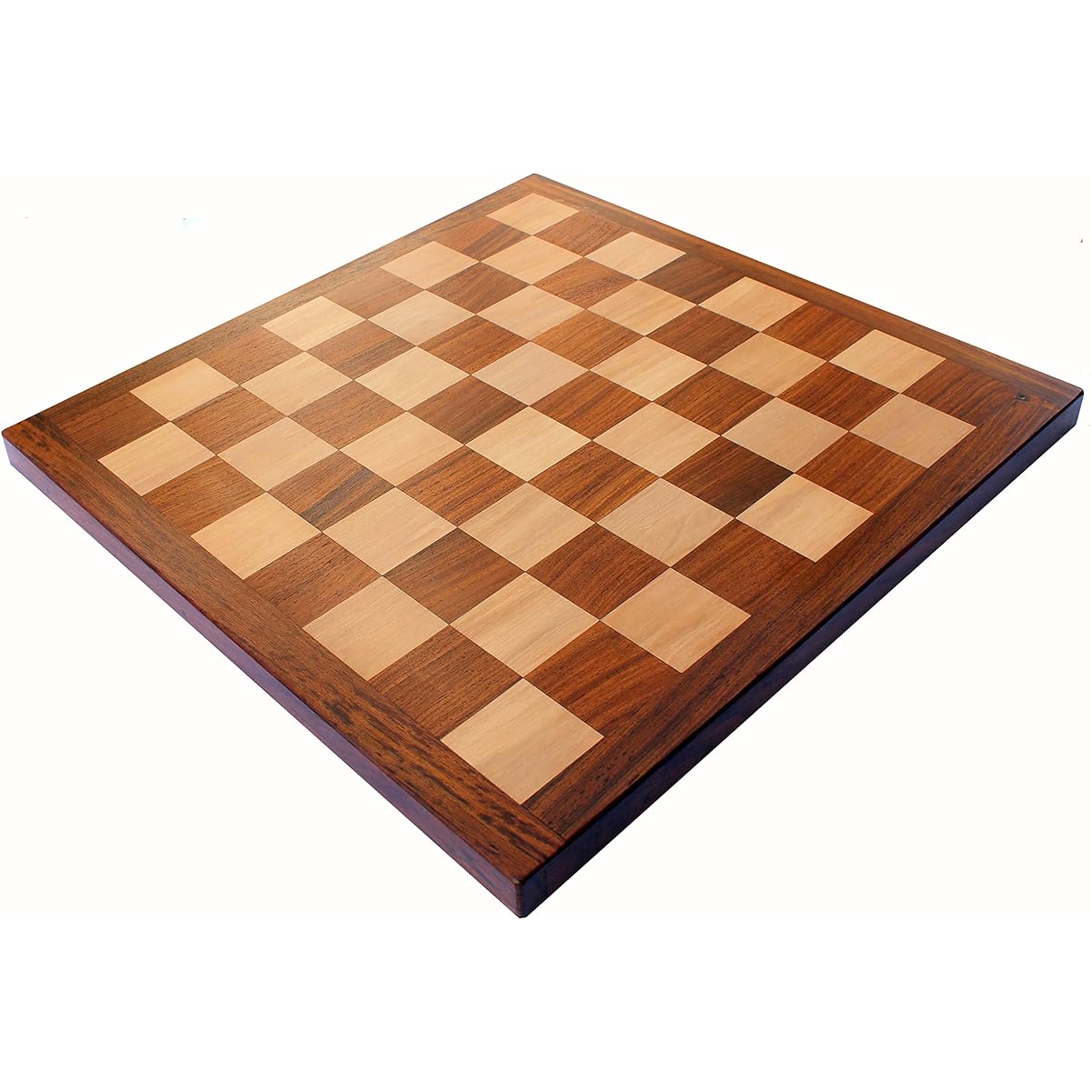 StonKraft Wooden Chess Board Without Pieces for Professional Chess Players - Suitable Wooden & Brass Chess Pieces Chessmen by Brand (40.6x46.64cm) Acacia) - Wooden Chess Board
