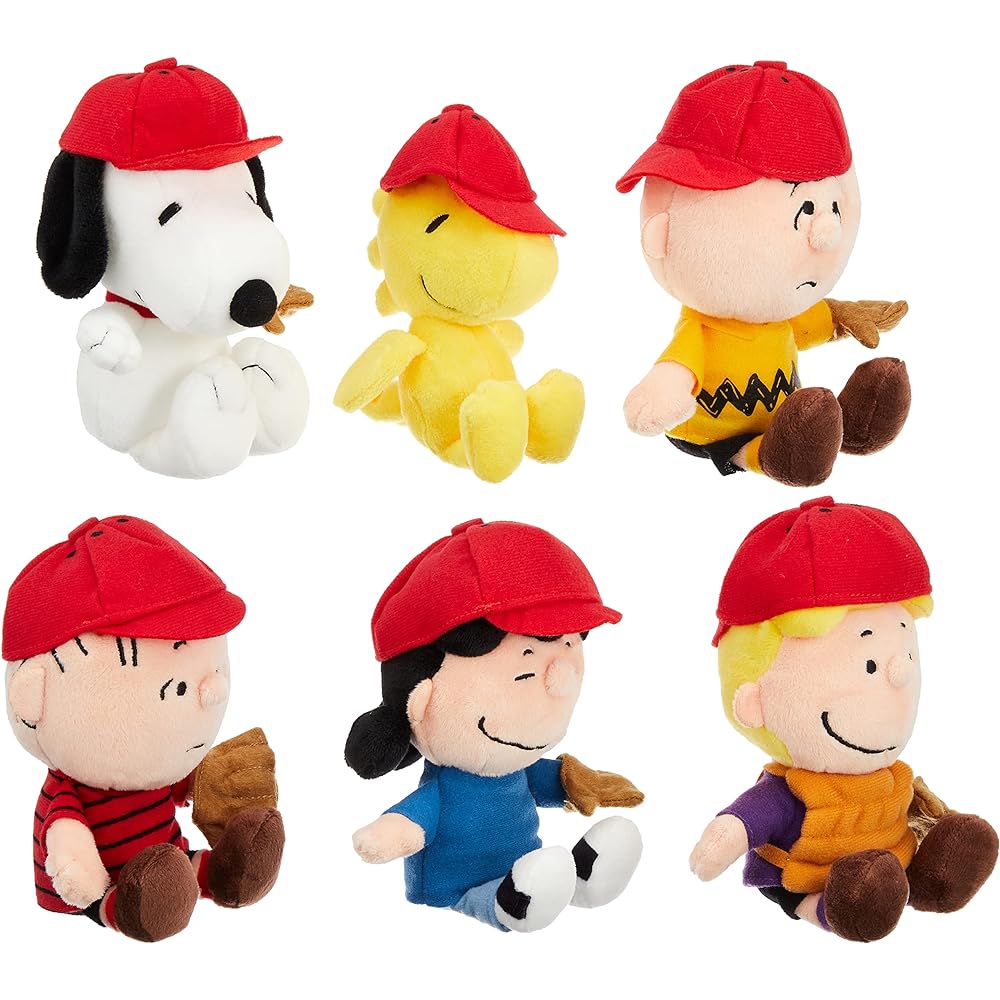 Nakajima Corporation Snoopy Soft Bean Doll Set Baseball 160379-21