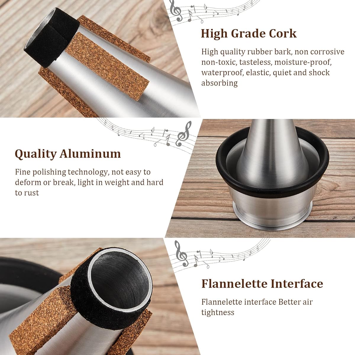 Trumpet Mute Set of 3 Small Practice Mute Trumpet Mute Silencer Cup Trumpet Mute All Aluminum Trumpet Mute Beginner Student Jazz Classical Stage Performance Practice