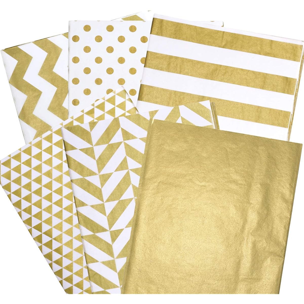 Whaline Metallic Tissue Paper 180 Sheets Gold Tissue Paper Bulk Metallic Gift Wrapping Paper for Christmas Home Kitchen Birthday Party Arts Crafts DIY Wedding Bridal Shower