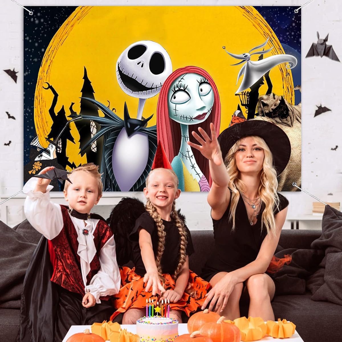 Halloween Party Background Banner 5x3ft Halloween Theme Party Backdrop Decoration Halloween Party Decoration