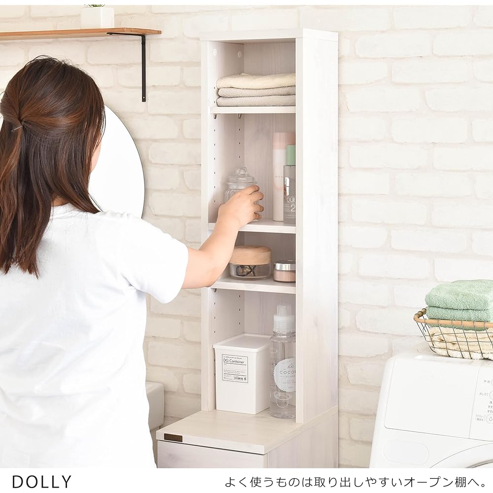 Sato Sangyo DOLLY Gap Storage Width 25cm White Slim Movable Shelf DO170-25SS WH