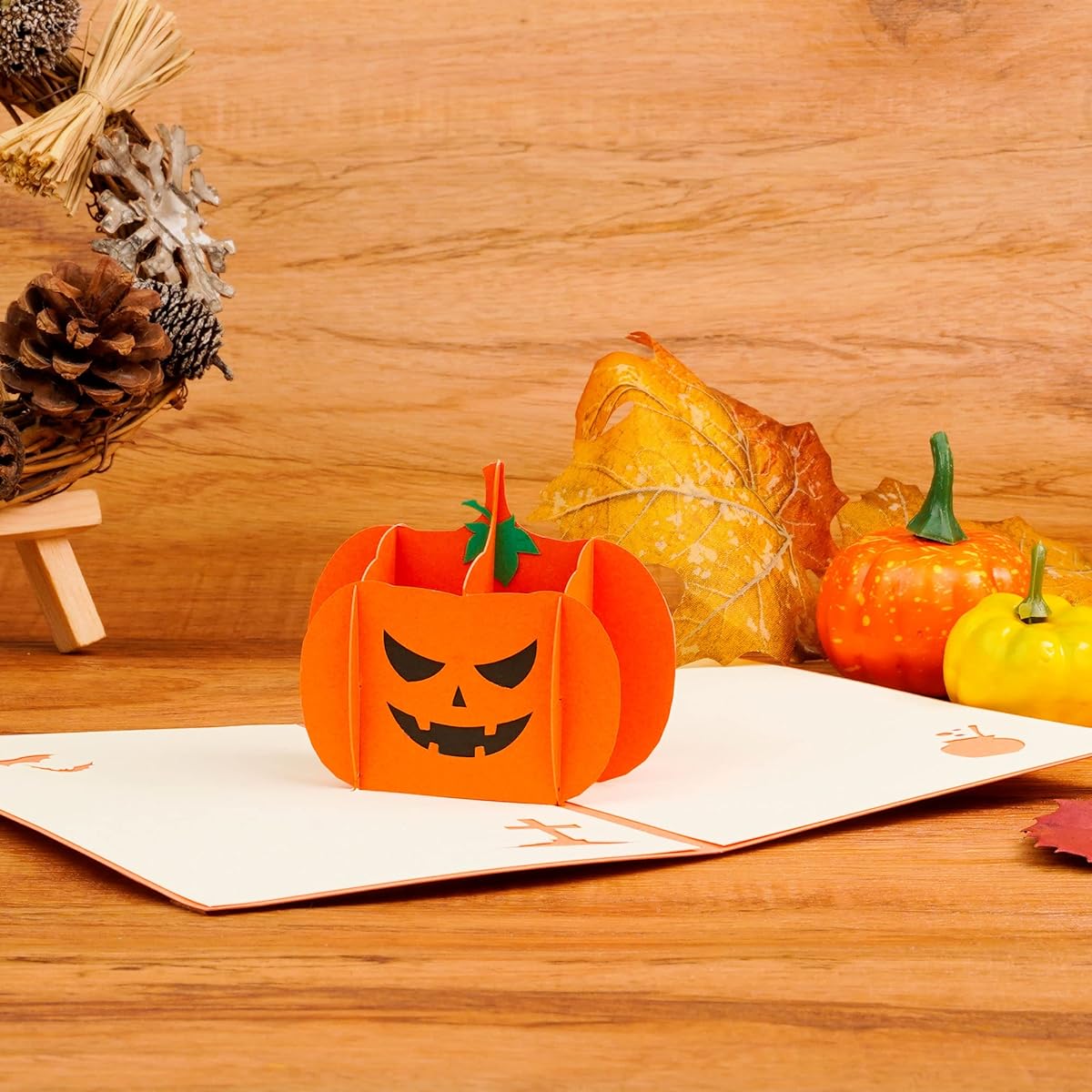 3D Pop Up Halloween Cards, Pop Up Pumpkin Greeting Cards with Envelopes, Happy Halloween Cards for Friends/Kids/Boys/Girls/Trick or Treat, Handmade Funny Scary Cards