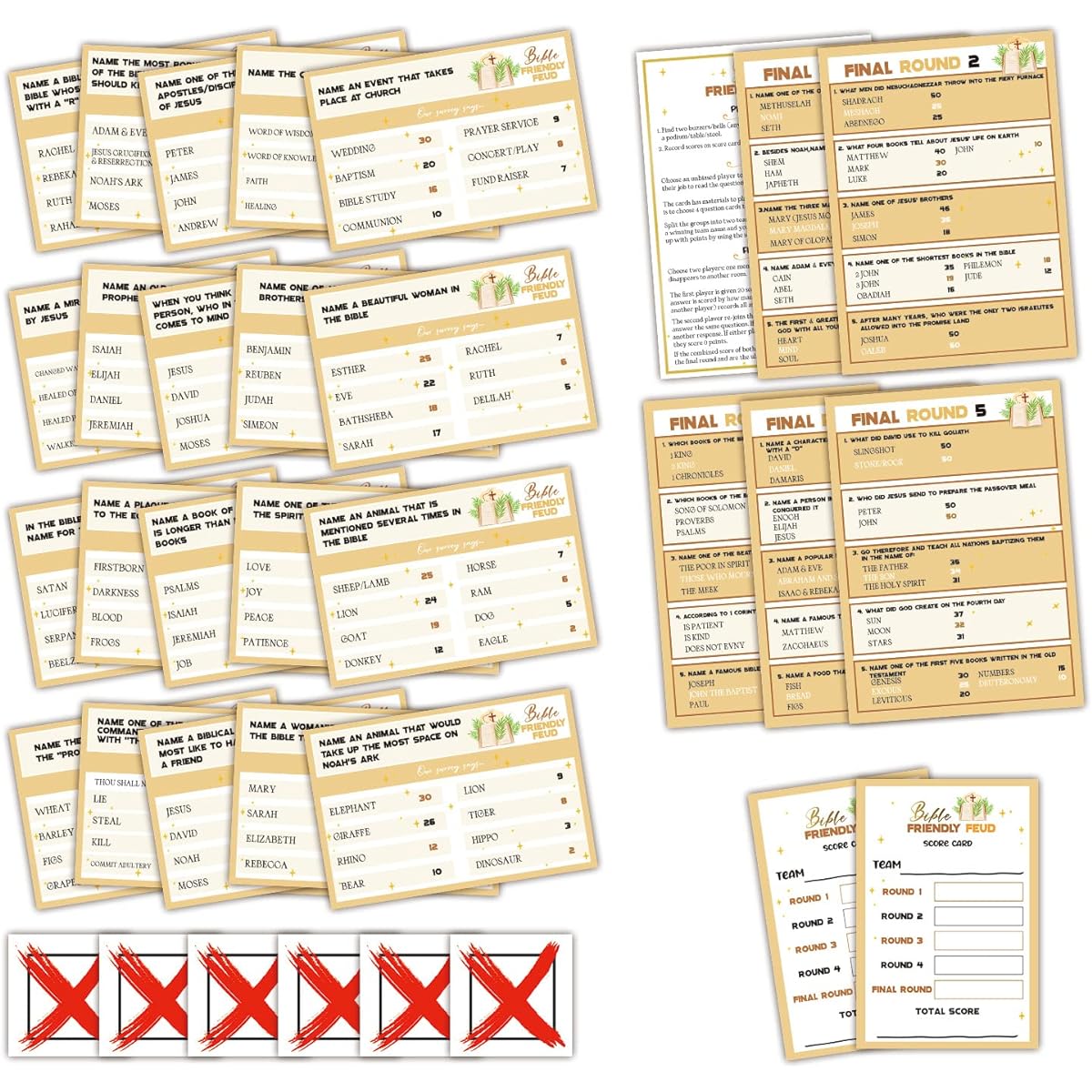 Christian Bible Fide Game, Bible Family Fide Style Game, Church Game Night, Bible Family Fide Questions, Bible Trivia, Games for Church Groups, Bible Game Cards, Fun Fide for Families -SJ02