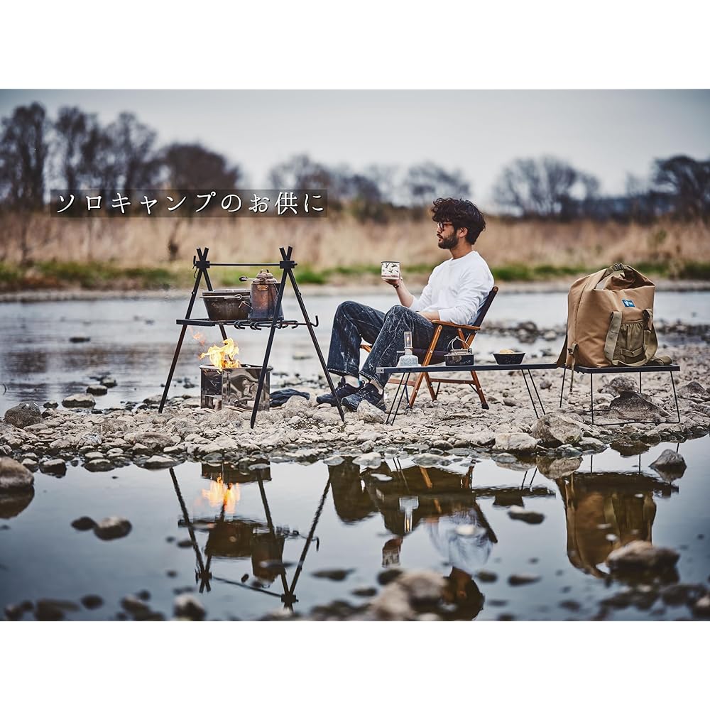Onoe Seisakusho (ONOE) Folding BBQ Stove II F-2527-2 Can be used on ABS table Includes storage bag V-shaped structure saves charcoal and improves combustion efficiency Main body made of stainless steel Easy assembly/storage Perfect for fishing/leisure Ca