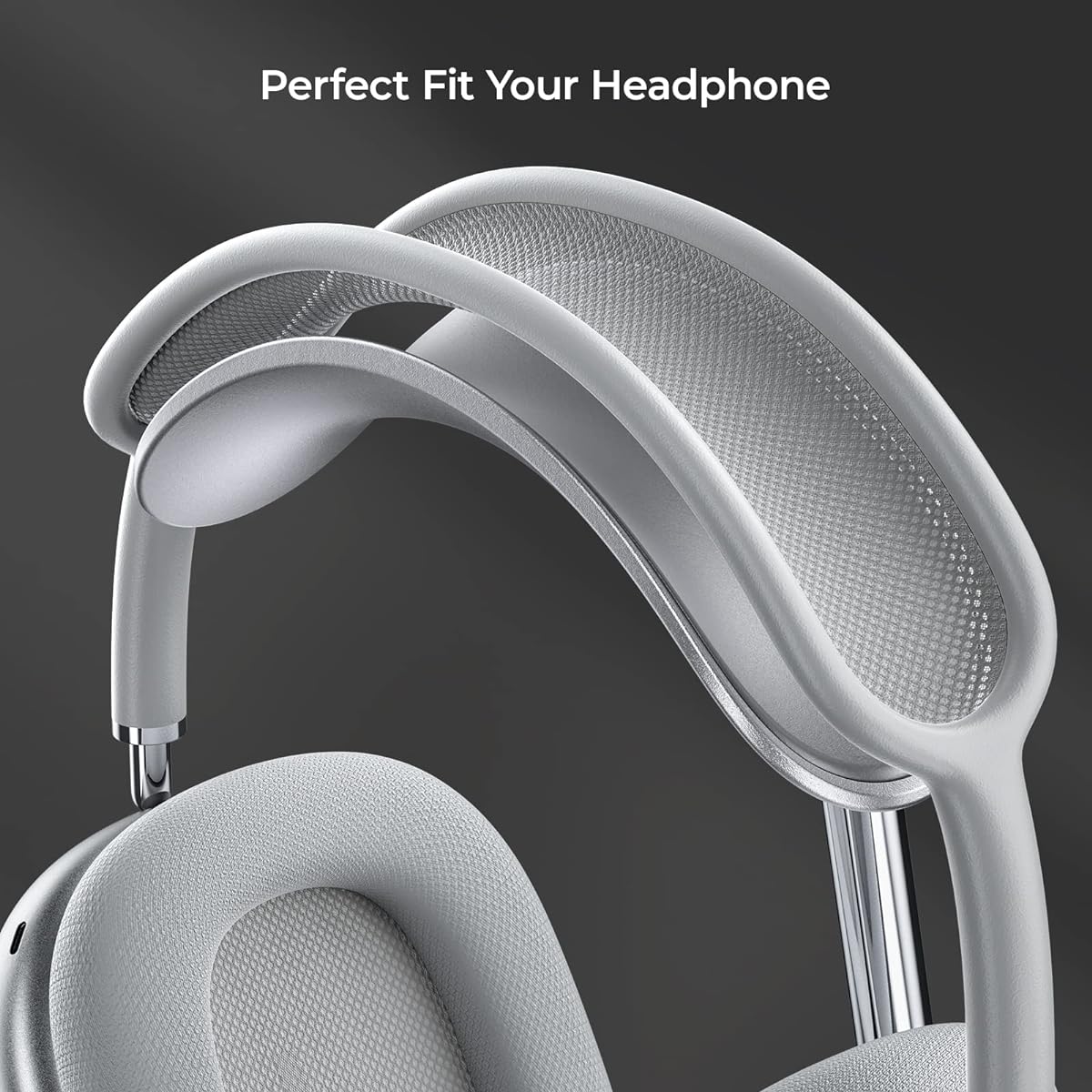 BENKS Headphone Stand Airpods Max Stand Desktop Headset Holder Gaming Headset Accessories Desk Earphone Stand for AirPods Max/Beats/Bose/Sony/Senheiser (White Headphone Stand)