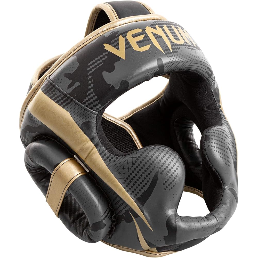 VENUM head guard Elite Headgear (dark camo x gold)