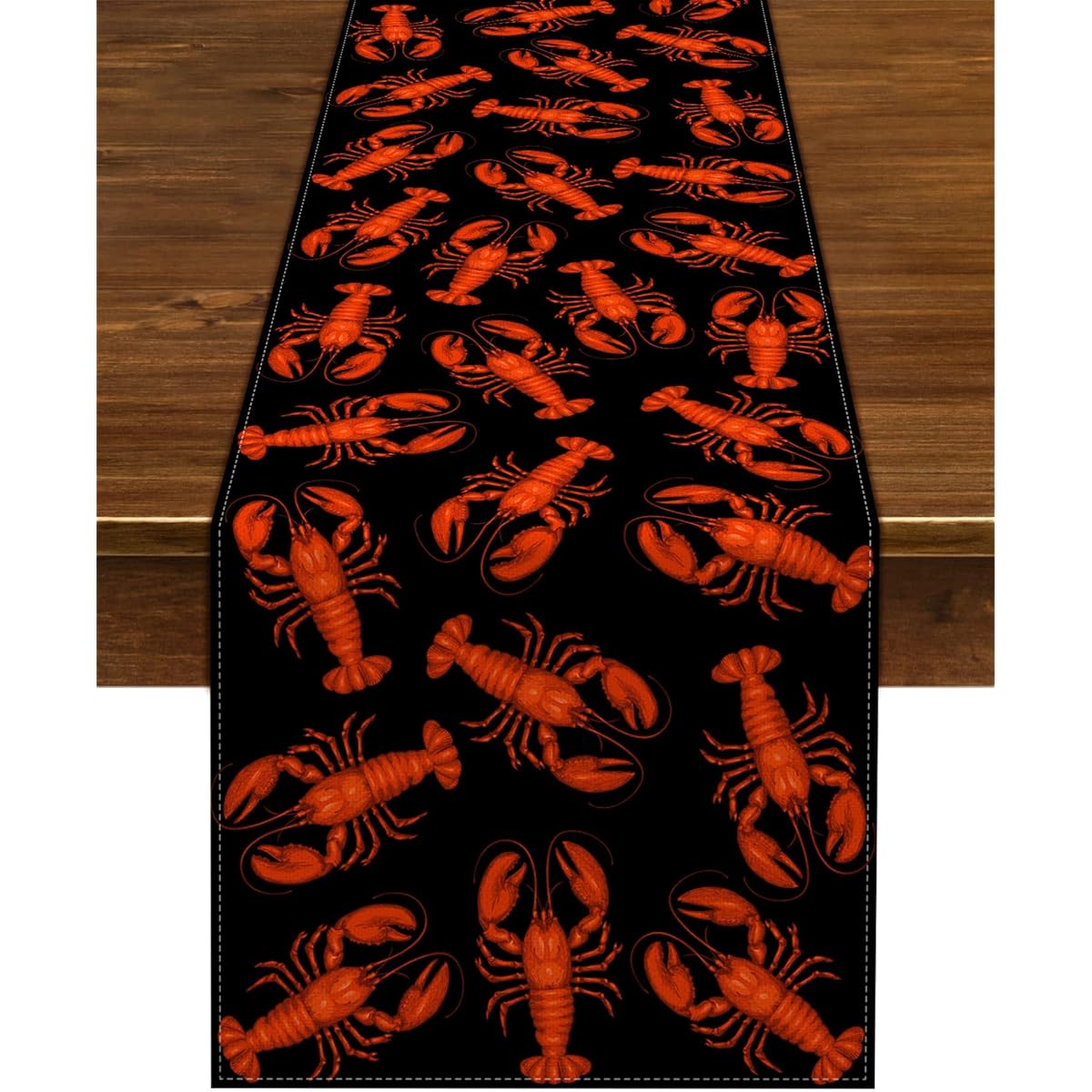 Nepnuser Crawfish Table Runner Crayfish Boil Party Table Decoration Lobster Seafood Boil Theme Party Supplies Home Kitchen Dining Room Decor