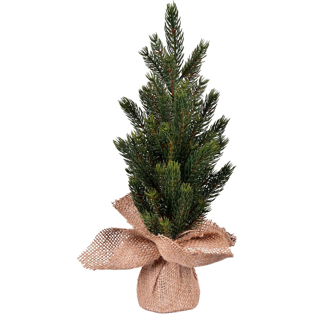 Vickerman 15" Balsam Fir Sapling Artificial Christmas Tree No Lights 2 Pack Faux Fir Christmas Trees for Seasonal Indoor Home Decoration