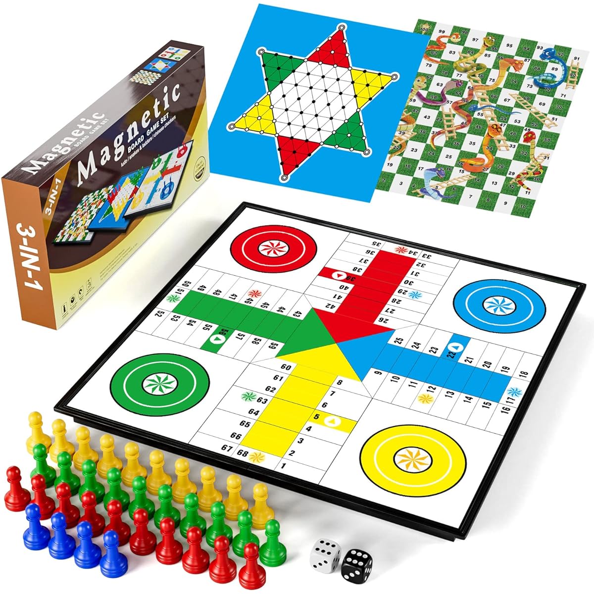 XQW 3-in-1 Big Chess Set