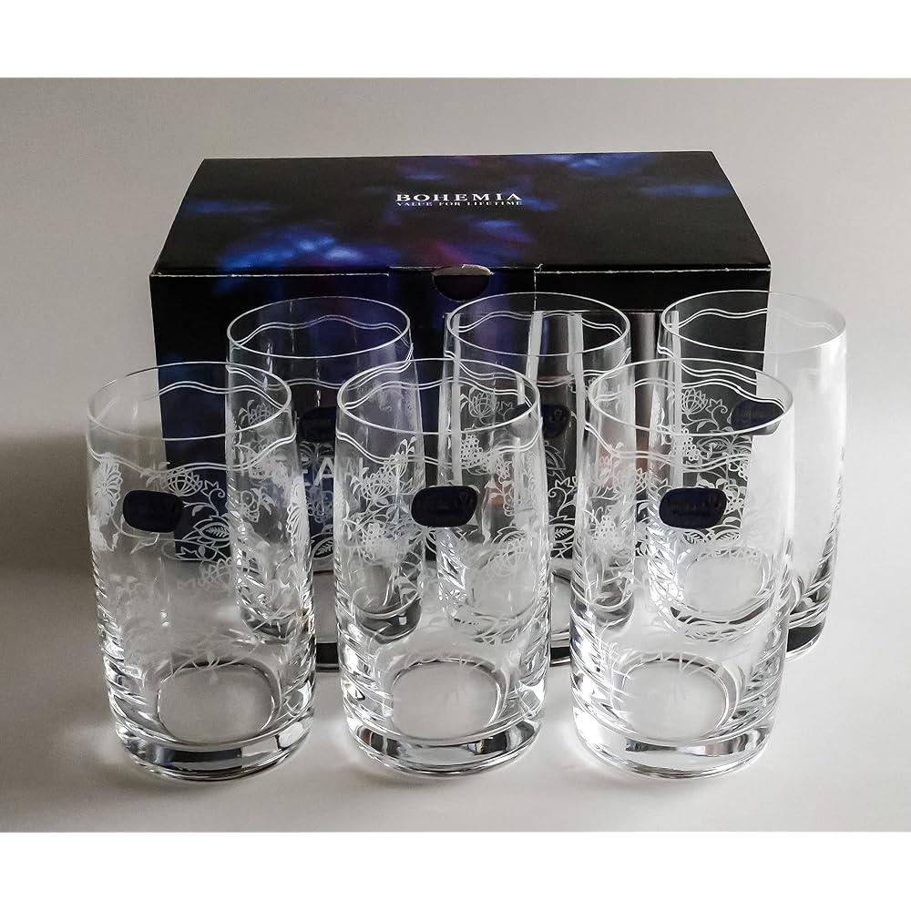 Bohemian Glass Tumbler “Blue Onion” CXB-181 (6)