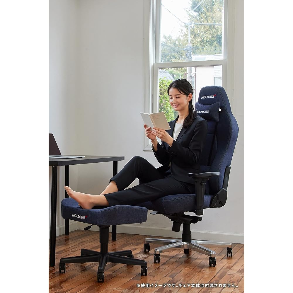 AKRacing Gaming Chair Ottoman Footrest Denim Denim Domestic Denim Material Home Remote 3 Year Warranty