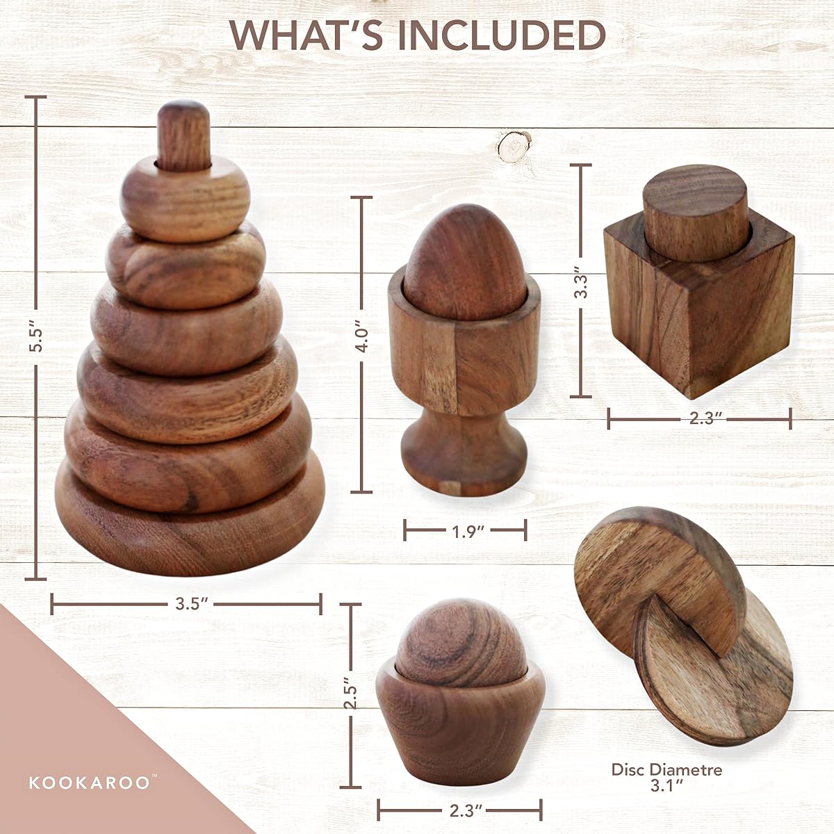 KOOKAROO Montessori toys for 1 year old