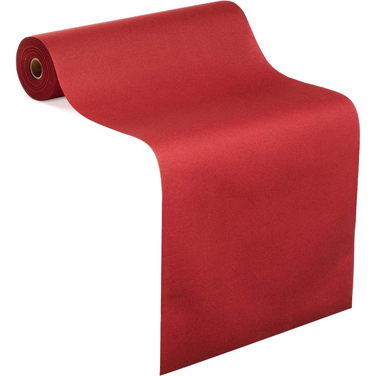 American Homestead Paper Dining Table Runners for Party 72ft = 20 Perforated Table Runners 16" x 48" Linen-Like Disposable Table Cloth/Table Cover Roll - Strong Absorbent Compostable (Burgundy)