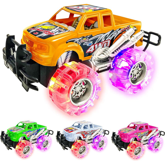 ArtCreativity Light Up Monster Truck for Boys - 6 Inch Toy Car for 2 Year Old Boys - Push and Go Car Toy for Boys Ages 3-5 - Light Up Toys for Kids, Best Gift for Kids Ages 3-6+