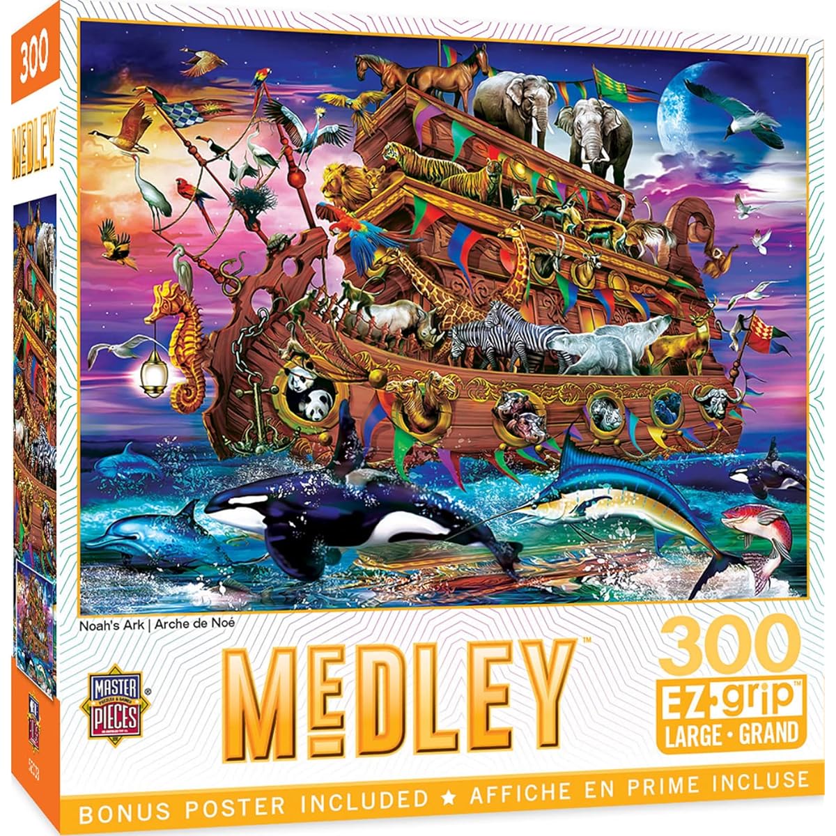 MasterPieces 300 Piece EZ Grip Jigsaw Puzzle Noah's Arc 18"x24"