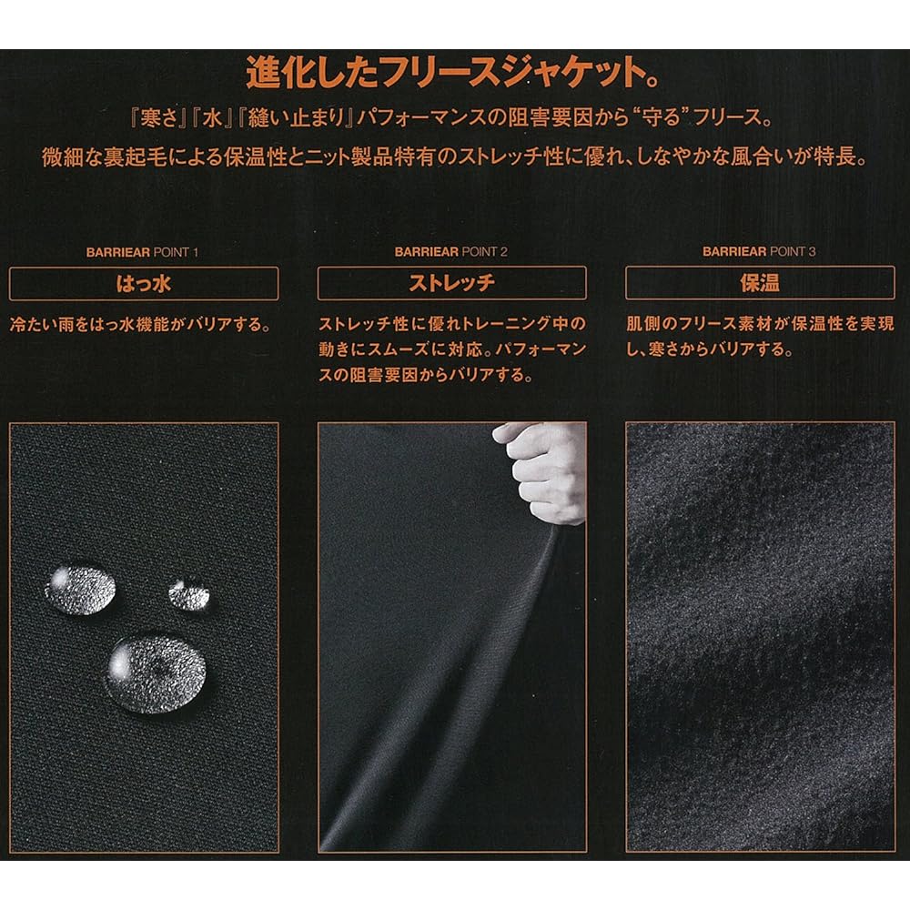 DESCENTE Baseball Fleece Jacket Barrier Fleece DBX-2760