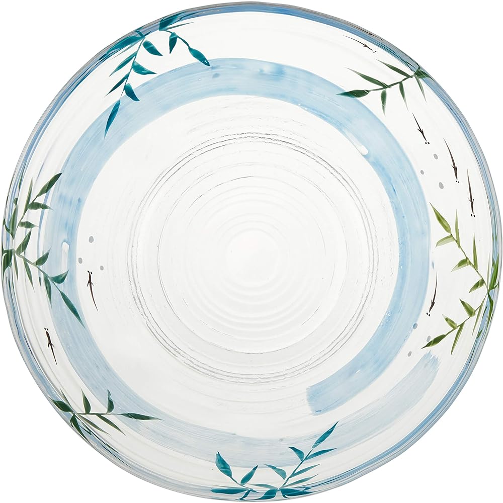 Kyoto colored glass Wakaba 6-inch bowl (in presentation box) Goldfish