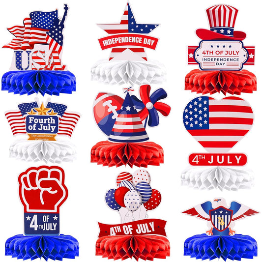 4th of july american flag honeycomb