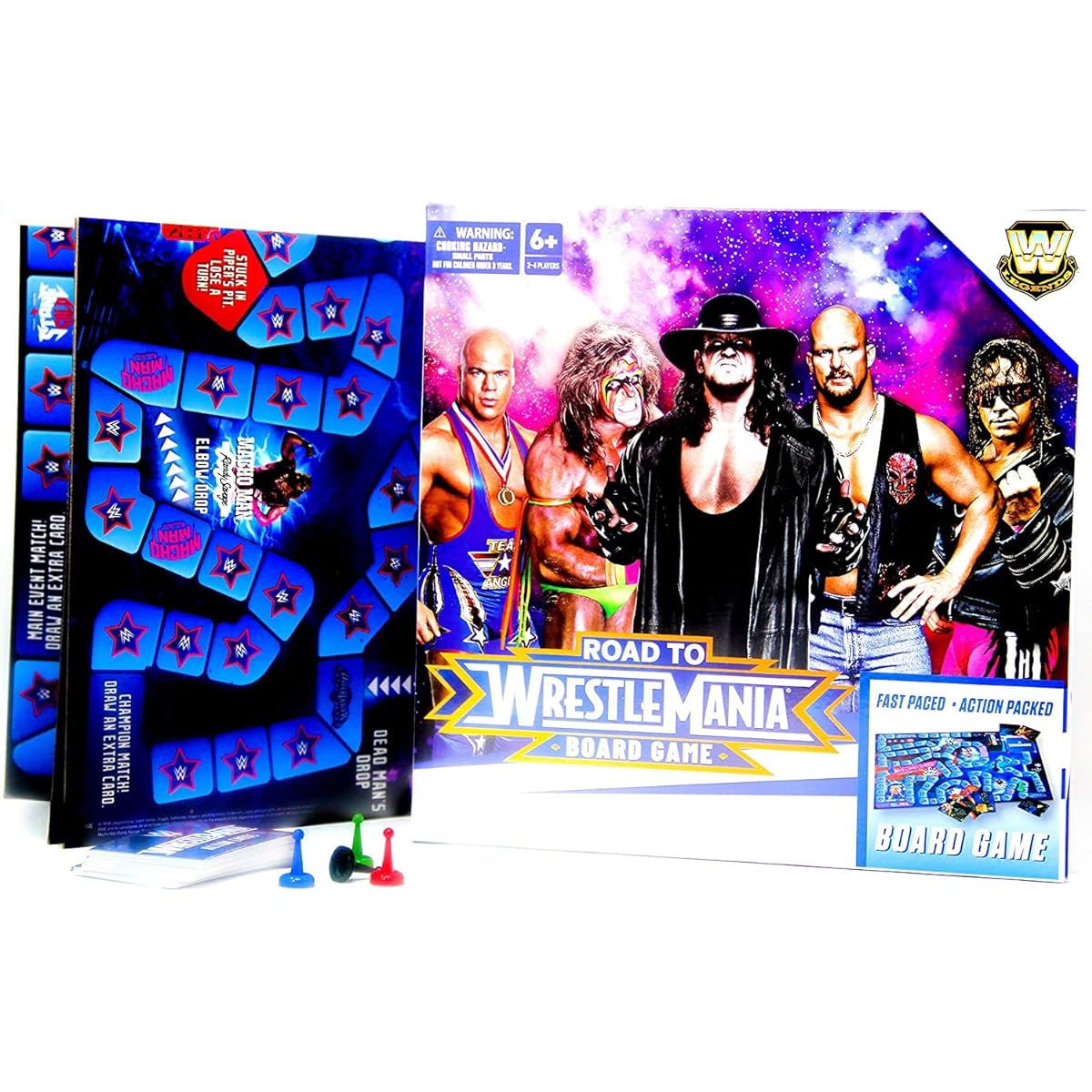 WWE Road to Wrestlemania Board Game - Fast Pace Action Packed Board Game - Includes WWE Legends