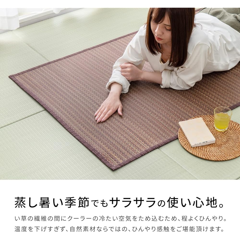 Hagiwara Igusa Hanagoza Rug "South Wind" Edoma 6 tatami mats with backing 81847660