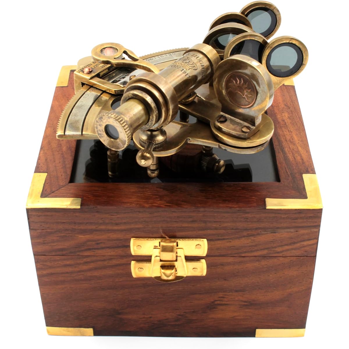 Nautical Bronze Sextant Solid Brass Ship Astrolabe Navigation Equipment