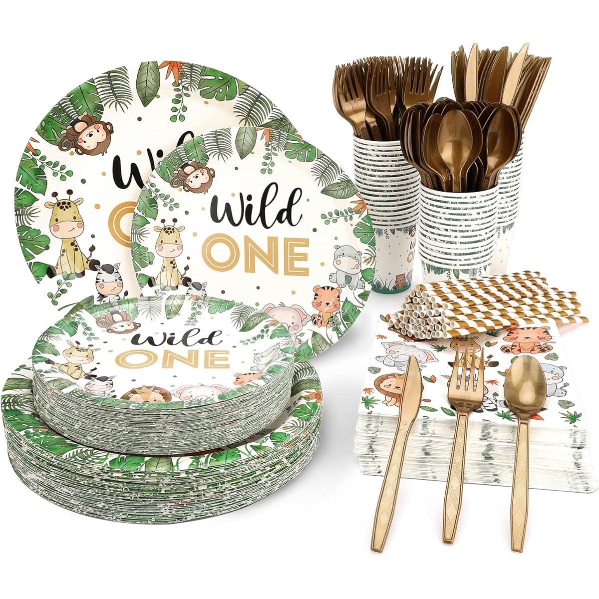 Bogoke Wild One Birthday Decorations Safari Birthday Decorations Jungle Theme for Wild One