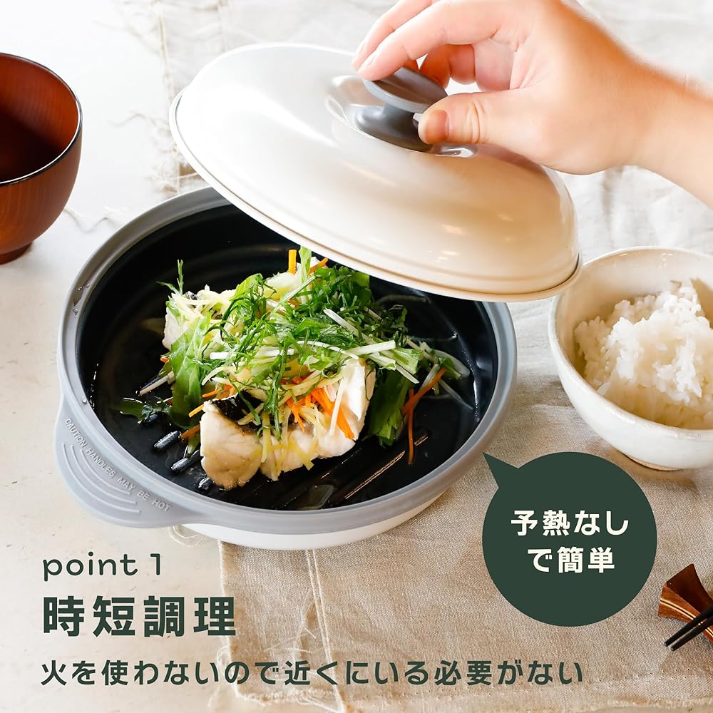 CB Japan Microwave Cooking Utensils You can grill them in the microwave [Fry, Boil, Bake, Boil, Steam, and Cook in one] Dishwasher Safe Range Grill with Recipe Copan