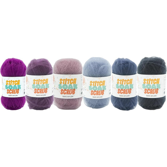 Lion Brand Thread – Stitch Soak Scrub – Assorted 6 Colors (Vineyard)