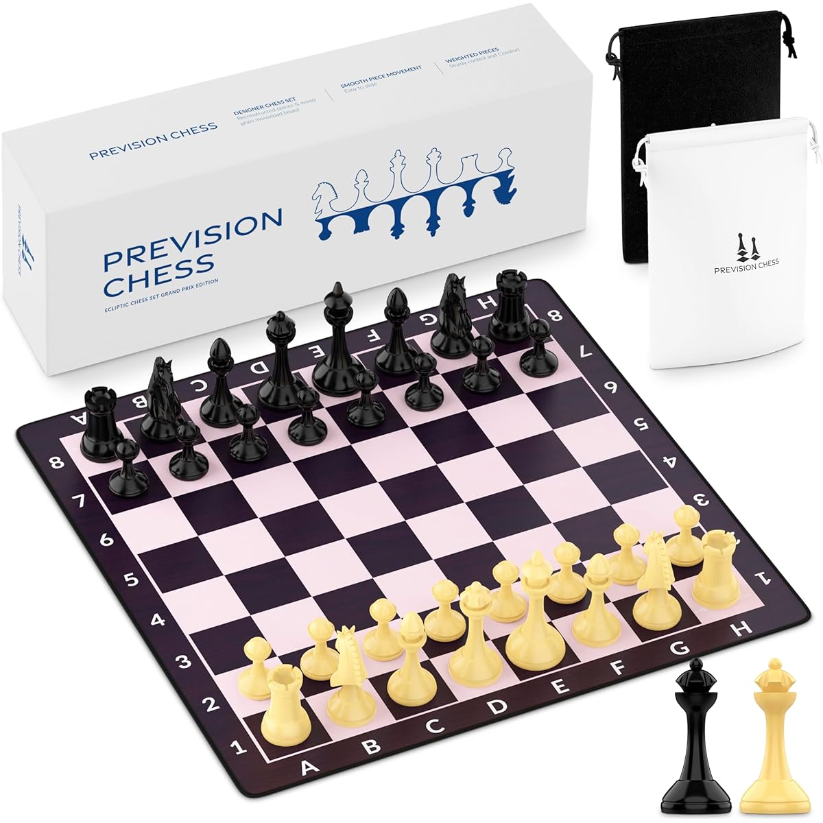 Prevision Chess Set for Adults - Unique Themes, Zodiacal Designs, Exotic Chess Set, Weighted Chess Pieces, Roll-Up Chess Board, Adult Travel Chess Set, Kids