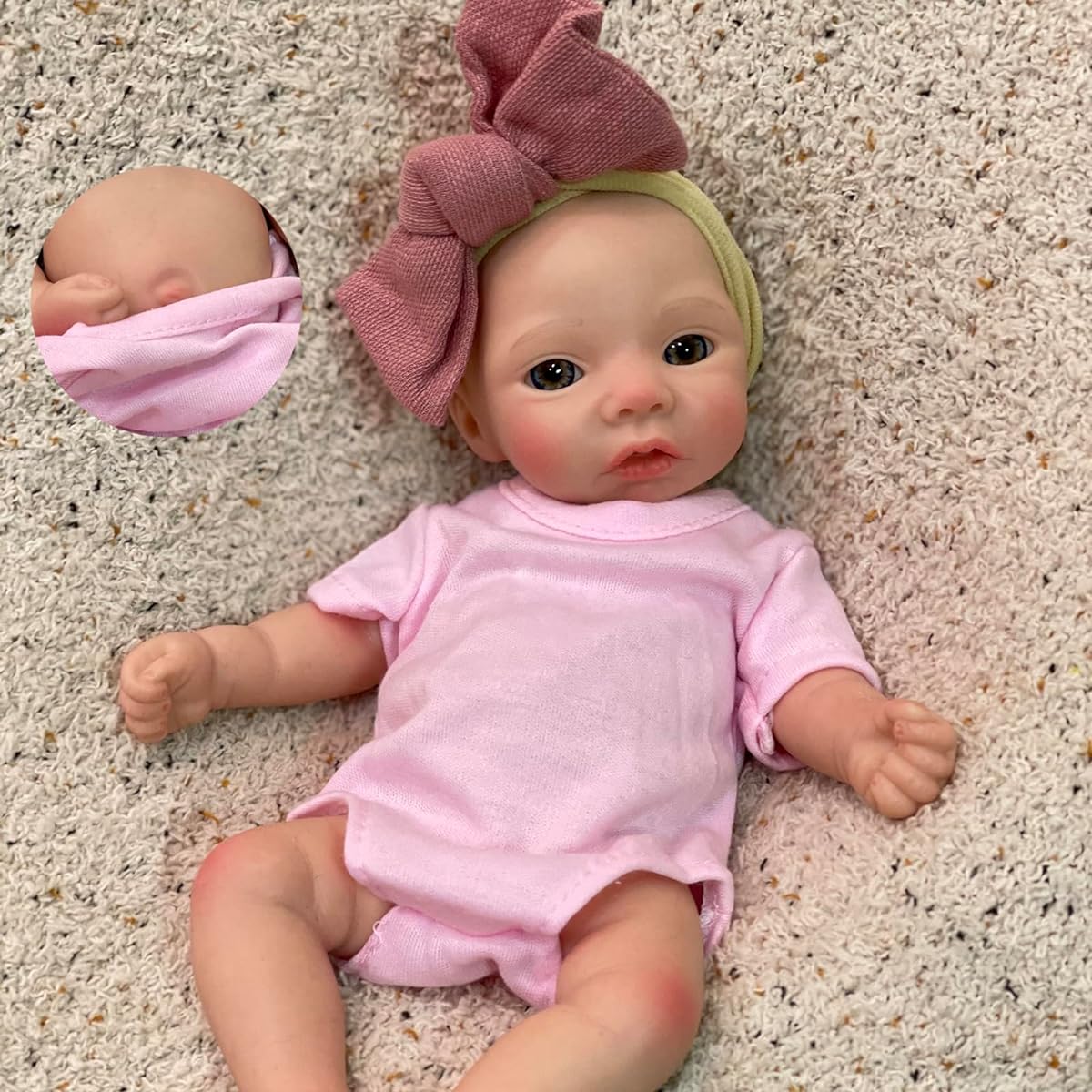 OtardDolls 11 inch Reborn Baby Doll Full Silicone Lifelike Reborn Doll Real Newborn Baby Doll Accessories Gift Set