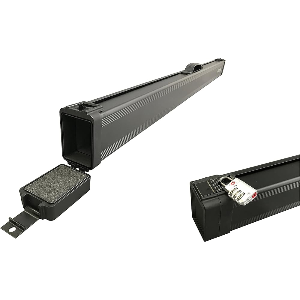 Nature Boys Rod Case Metal Rod Case Black LONG 2030 (for 6.6ft 1 piece) RCA-L08