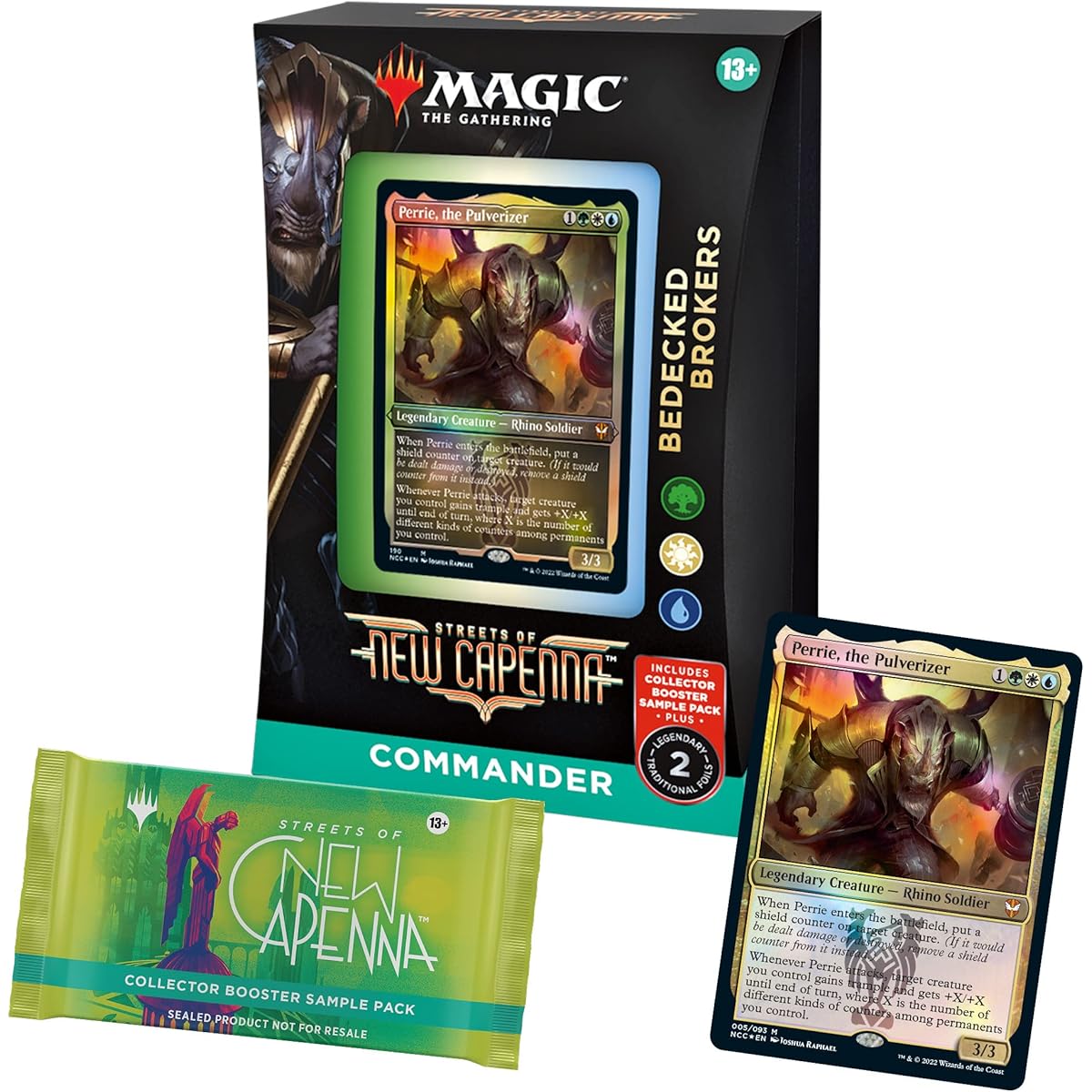 Magic: The Gathering New Capena Street Corner Commander Deck English Version E "The Magnificent Broker Family" (Green, White, Blue) MTG Trading Card Wizards of the Coast C95160000