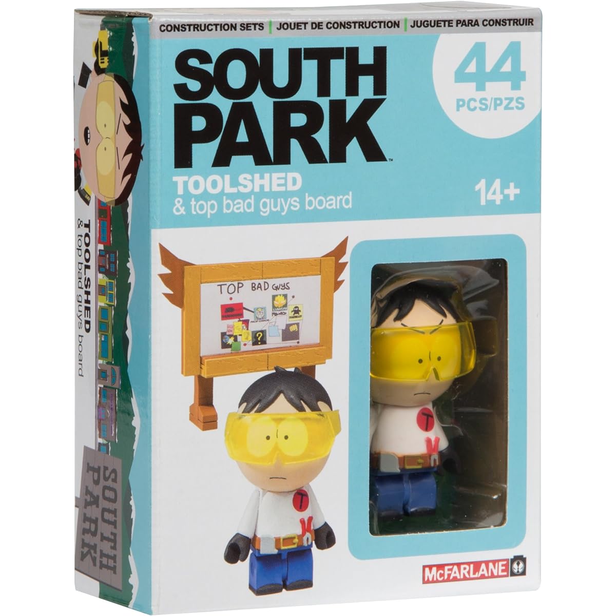South Park McFarlane Toys Block Figure Construction Set 44 Pieces Toolshed & Top Bad Guys Board / SOUTH PARK 2017 McFARLANE TOYS CONSTRUCTION SETS TOOLSHED & TOP BAD GUYS BOARD