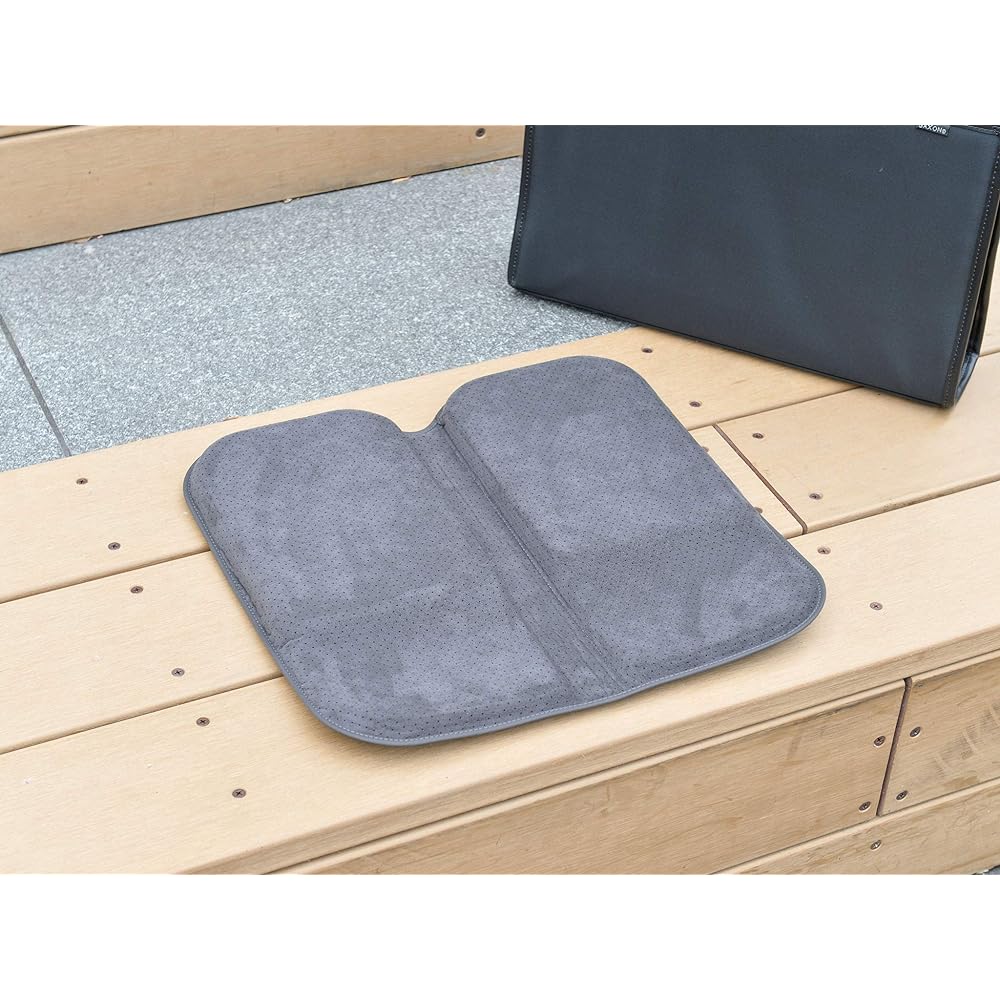 EXGEL Mobile Cushion L Black MOB02-BK Cushion Portable Made in Japan Compact Cushion Urethane