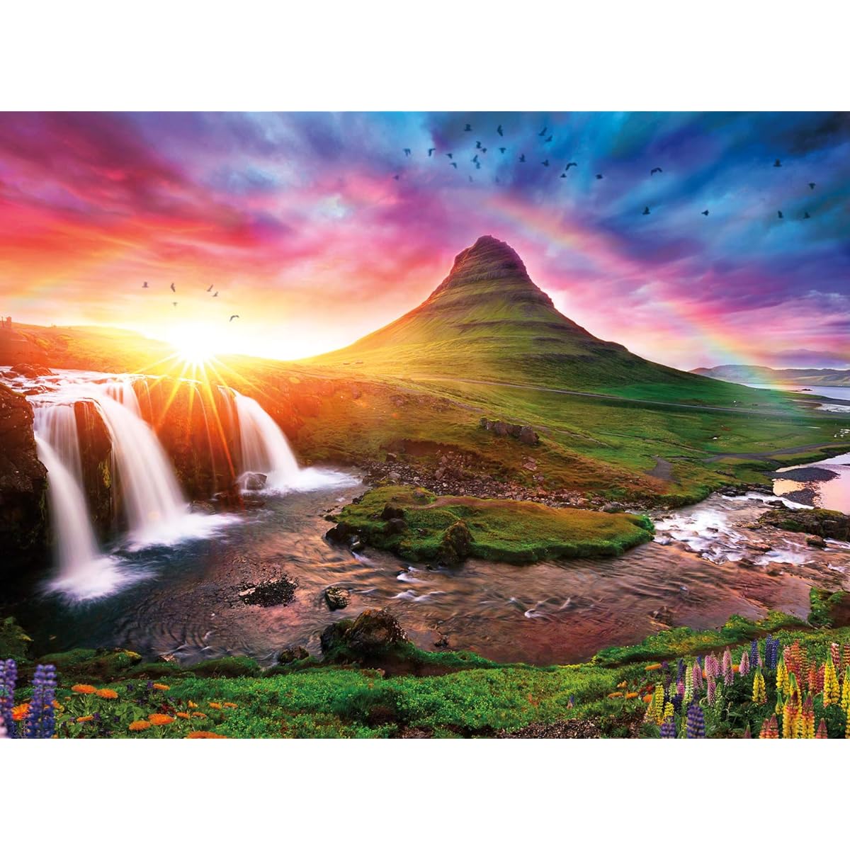 Buffalo Games 11972 - Photography - Iceland Sunset - 1000 Piece Jigsaw Puzzle, Multicolor