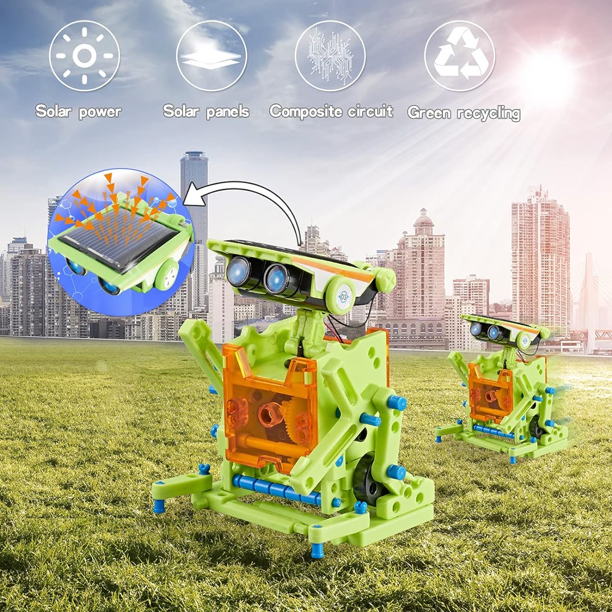 HISTOYE 12-in-1 STEM Solar Toy Robot DIY Building Kit for Kids 8-10 Robotics Science Experiment Kit for Boys 8-12 Solar Powered Robot Set for Kids 8 9 10 11 12 Years Old Toy Gift for Boys Girls