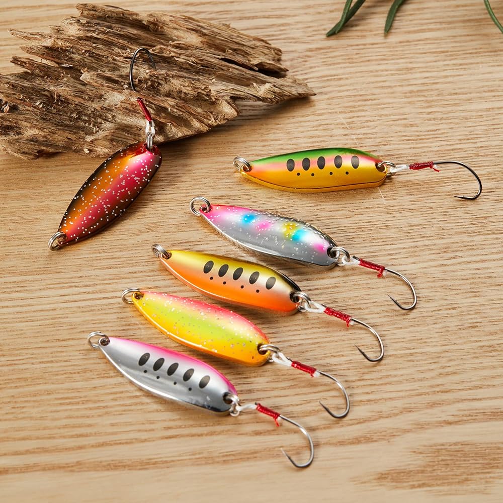 [Seiran Lure] Lure Spoon Trout Thick Compact 7.5g 9g 12g Set Mountain Stream Rainbow Trout Char Yamame Sakura Trout Sea Bass Long Casting Excellent Appeal