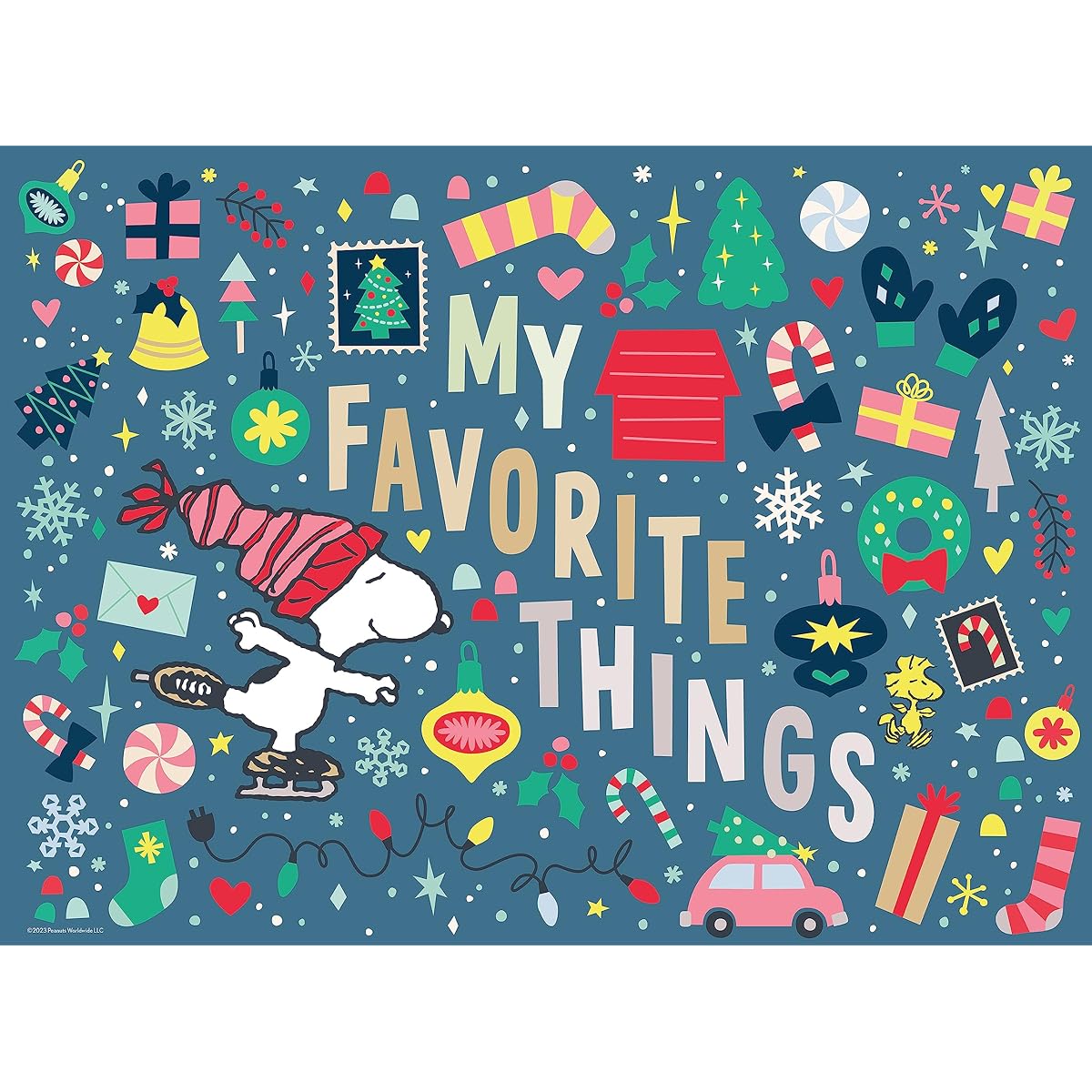 Ceaco - Peanuts Holiday - Snoopy's Favorite Things - 100 Piece Jigsaw Puzzle