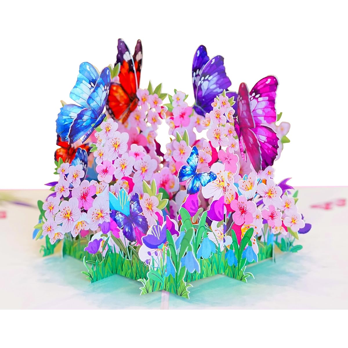 PQ Bees Pop Up Birthday Card 3D Mother's Day Greeting Card (Size 8 x 6 Inch - Butterfly)